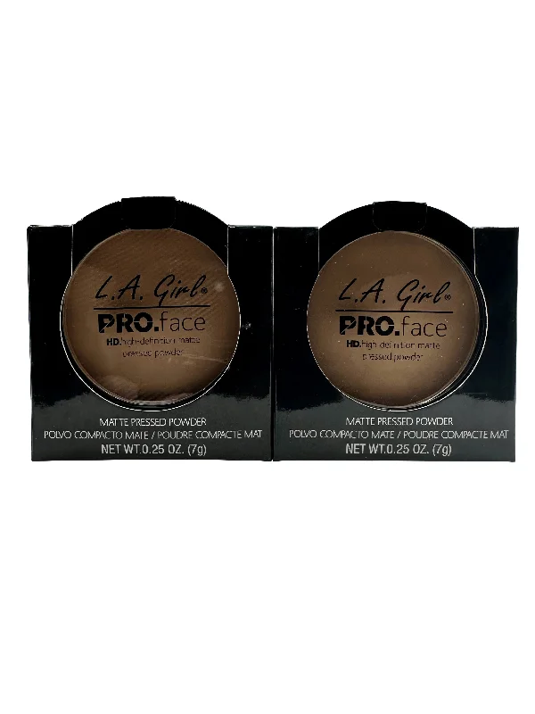 Pressed powder for hydration-L.A. Girl Pro Face Matte Pressed Powder GPP609 Medium Beige 0.25 OZ Set of 2