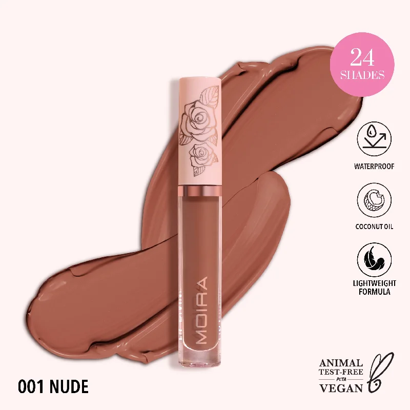 Affordable lipstick with creamy finish-Lip Divine Liquid Lipstick (001, Nude)