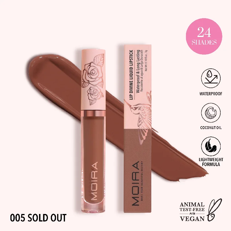 Cheap lipstick with bold colors-Lip Divine Liquid Lipstick (005, Sold Out)