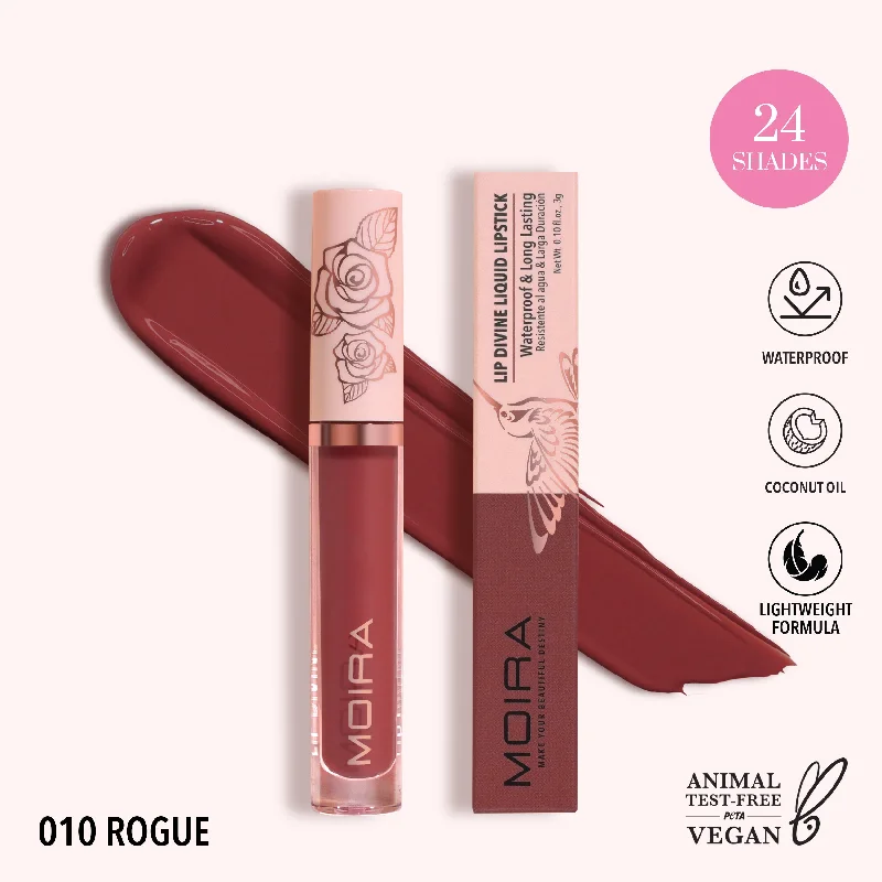 Top lipstick for warm hues-Lip Divine Liquid Lipstick (010, Rogue)