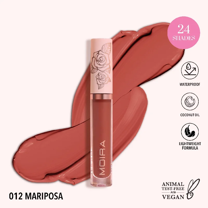 Best lipstick for glossy finish-Lip Divine Liquid Lipstick (012, Mariposa)