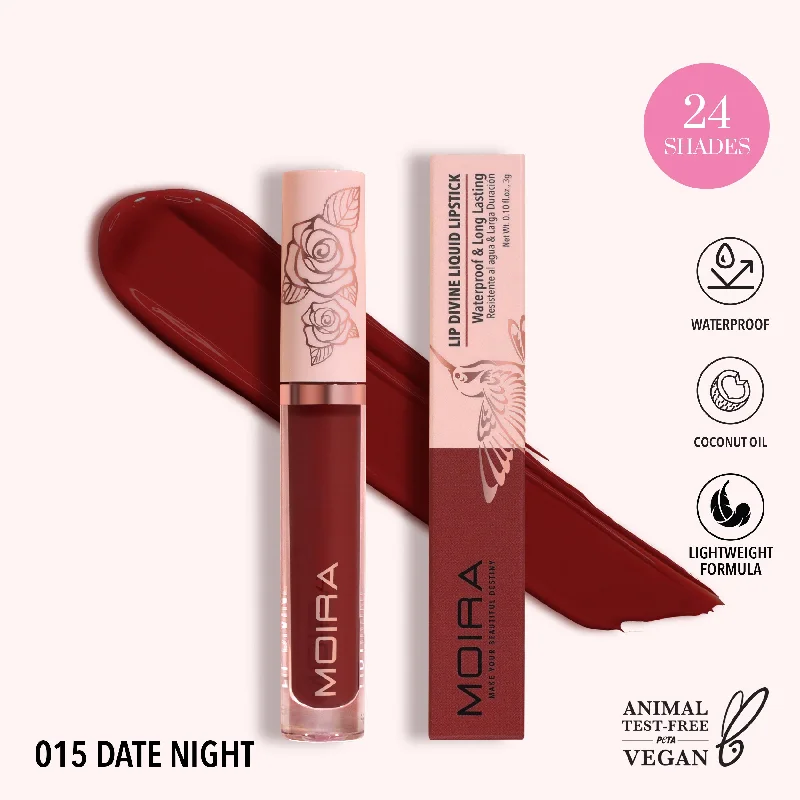 Top lipstick for cool shades-Lip Divine Liquid Lipstick (015, Date Night)