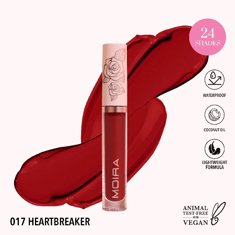 Lipstick with sheer texture-Lip Divine Liquid Lipstick (017, Heartbreaker)