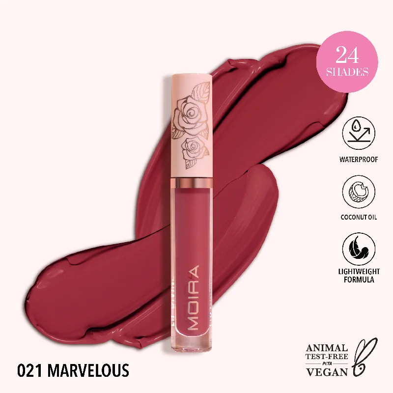 Long-wearing lipstick for events-Lip Divine Liquid Lipstick (021, Marvelous)