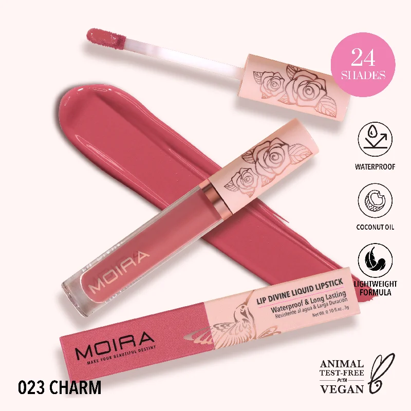 Lightweight lipstick with hydration-Lip Divine Liquid Lipstick (023, Charm)