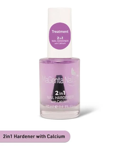 Nail Polish mid-range-magenta 2 in 1 nail hardner with calcium