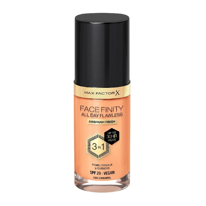 Liquid foundation with balanced texture-Max Factor Facefinity All Day Flawless Liquid Foundation 3In1 - 085 Caramel 30Ml