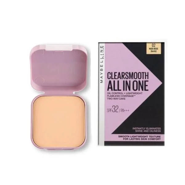 Liquid foundation with herbal texture-Maybelline Clear Smooth All in One Powder Foundation