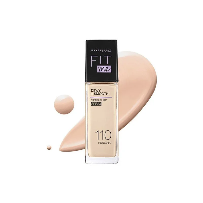 Liquid foundation for summer texture-Maybelline Fit Me Liquid Dewy Smooth SPF 30  Foundation -110 Procelain 30Ml