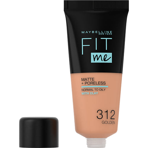 Liquid foundation with medium coverage-Maybelline Fit Me Matte & Poreless Foundation 312 Golden