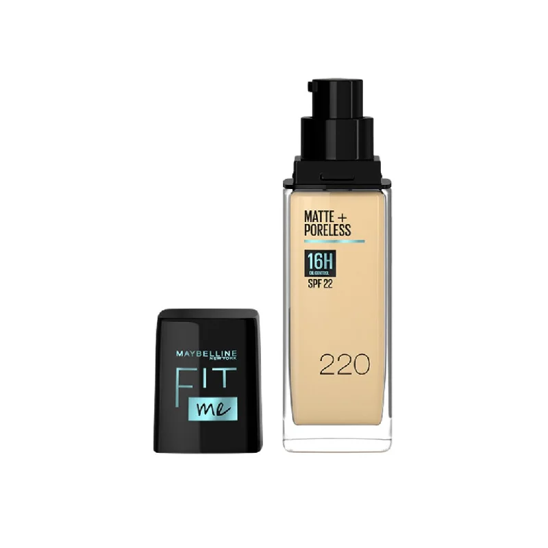 Liquid foundation for outdoor texture-Maybelline Fit Me Matte+Poreless Foundation For Normal to Oily Skin -30Ml