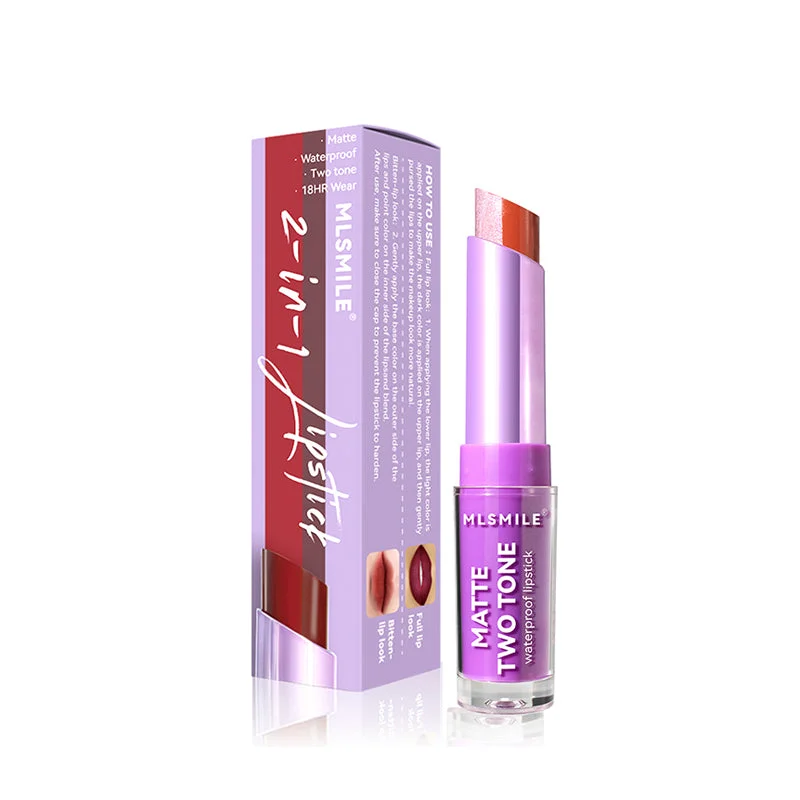 Top lipstick for pink hues-MLSMILE Two-Tone Lipstick