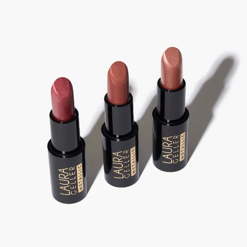 Best lipstick with nude finish-Modern Classic Metallic Lipstick Trio