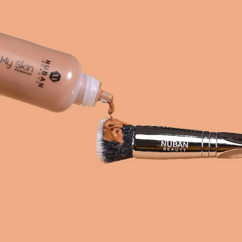 Liquid foundation with moisturizing coverage-Nuban NF13  Foundation Brush