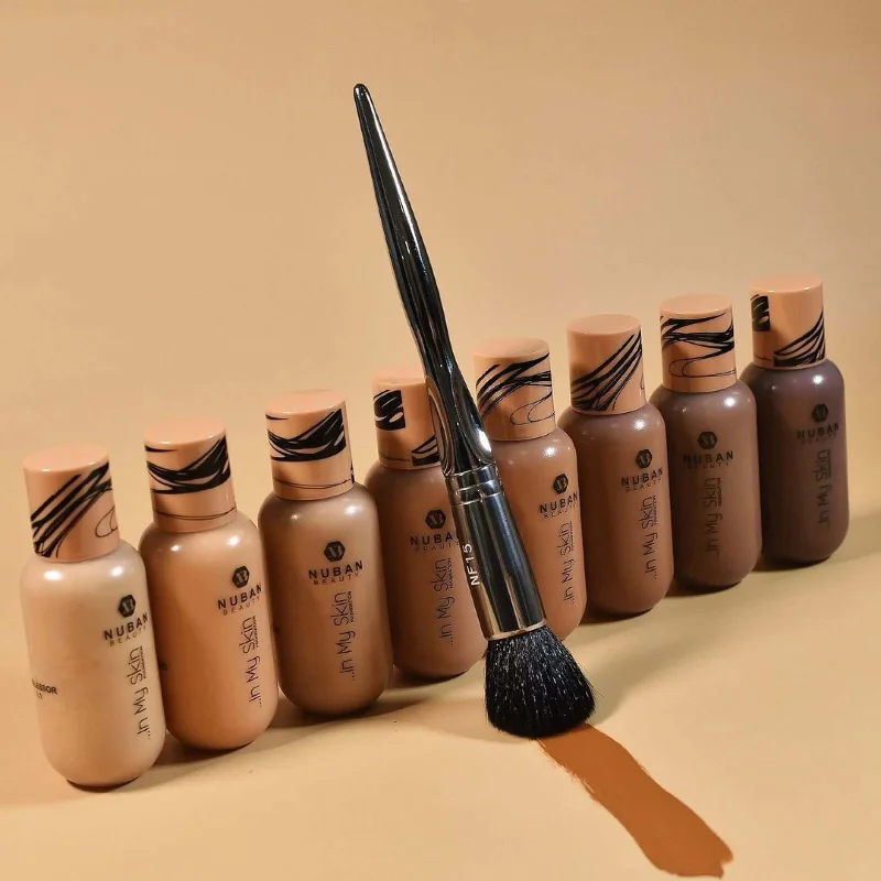 Liquid foundation for fair types-Nuban NF15  Foundation Brush