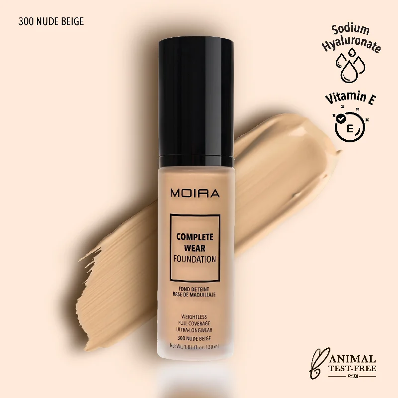 Liquid foundation with smooth texture-Complete Wear™ Foundation (300, Nude Beige)