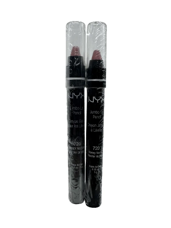 Eyebrow Pencil for brow fillers-NYX Jumbo Lip Pencil 720 Honey Nectar 0.18 OZ Set of 2