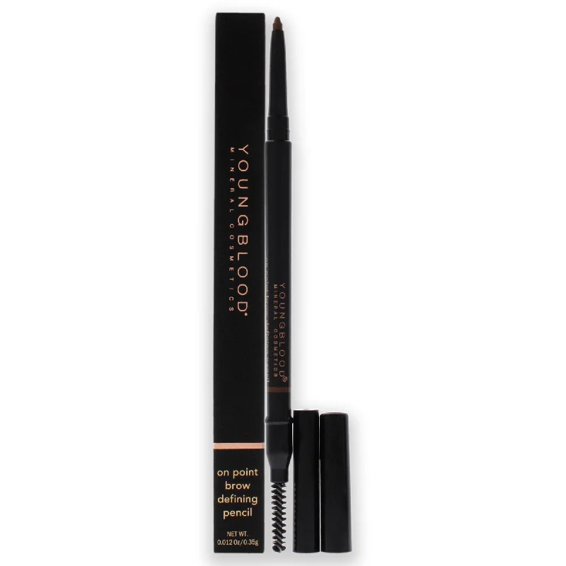 Eyebrow Pencil for urban looks-On Point Brow Defining Pencil - Soft Brown by Youngblood for Women - 0.012 oz Eyebrow Pencil