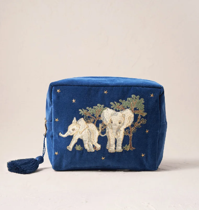 Cosmetic bag soft pouches-Baby Elephant Conservation Wash Bag