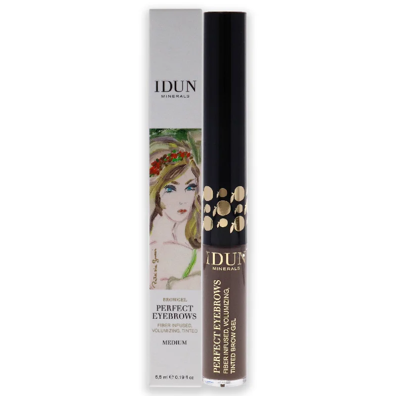 Eyebrow Pencil for subtle brows-Perfect Eyebrows Gel - 302 Medium by Idun Minerals for Women - 0.19 oz Eyebrow