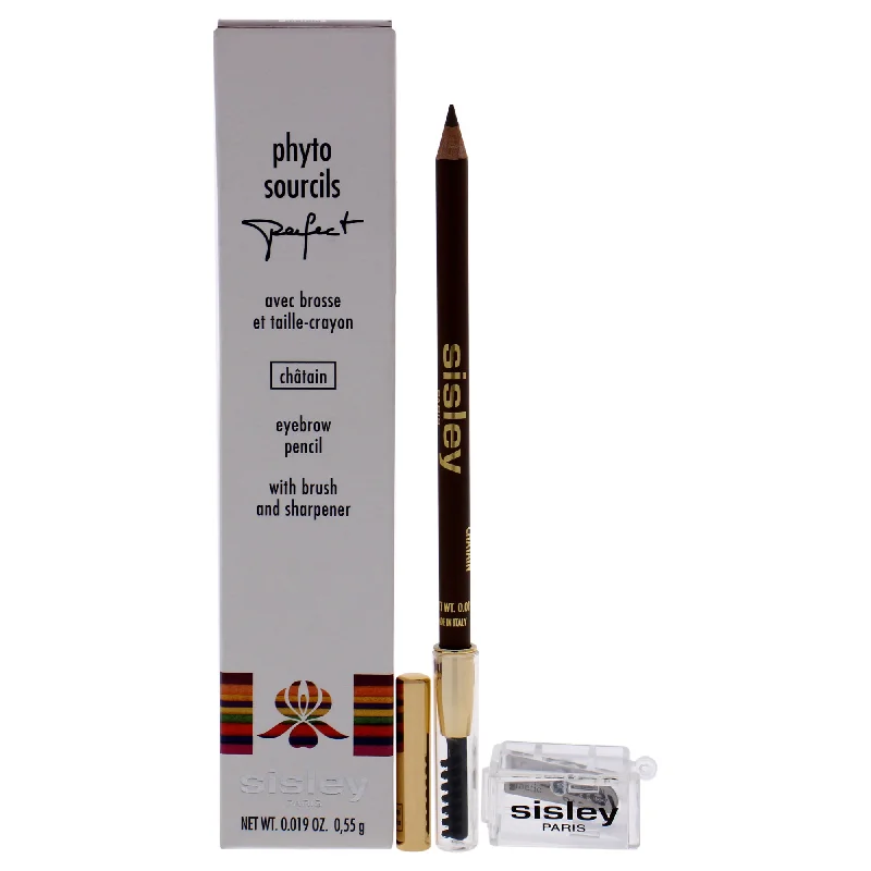 Eyebrow Pencil with sleek trims-Phyto Sourcils Perfect Eyebrow Pencil With Brush and Sharpener - Chatain by Sisley for Women - 0.019 g EyeBrow Pencil