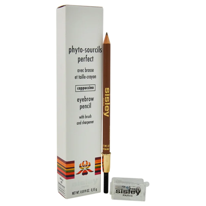 Eyebrow Pencil with plush texture-Phyto-Sourcils Perfect Eyebrow Pencil With Brush & Sharpener - Cappuccino by Sisley for Women - 0.019 oz Eyebrow Pencil