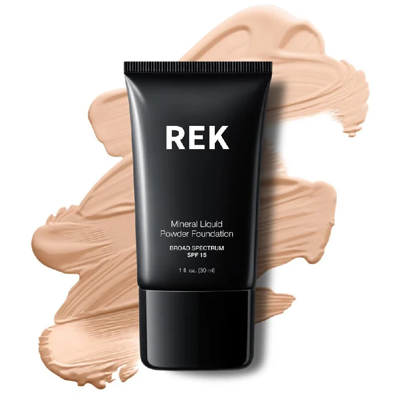 Liquid foundation with velvety finish-Porcelain | Mineral Liquid Powder Foundation with SPF 15 | REK Cosmetics