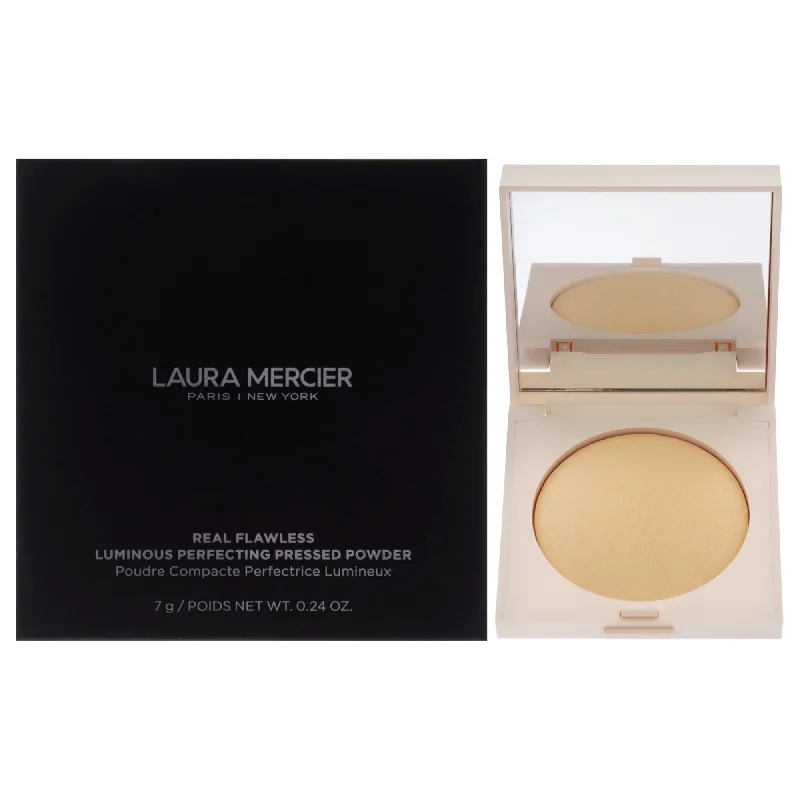 Pressed powder for skin brightening-Real Flawless Luminous Perfecting Pressed Powder - Translucent Honey by Laura Mercier for Women - 0.23 oz Powder