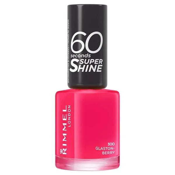 Nail Polish past polish-Rimmel 60 Seconds Super Shine Nail Polish Glastonberry A Bright Berry Shade