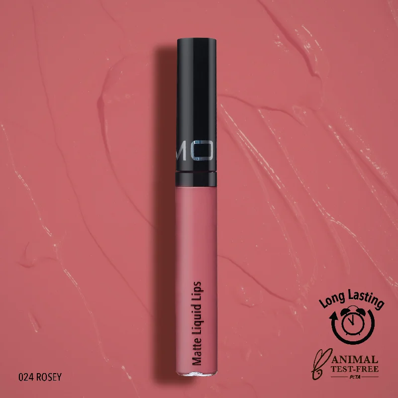 Lipstick with lightweight feel-Matte Liquid Lips (024, Rosey)