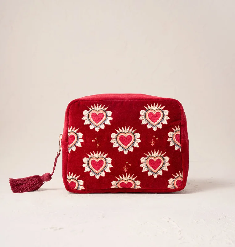 Cosmetic bag durable leather-Enchanted Heart Scatter Wash Bag