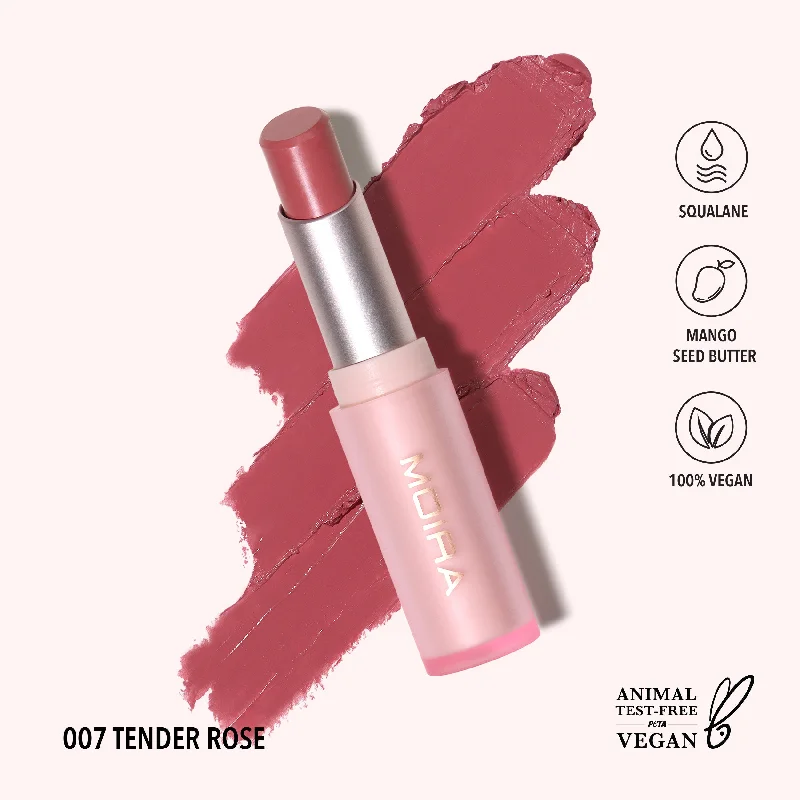 Lipstick with sheer shine-Signature Lipstick (007, Tender Rose)