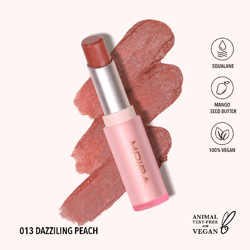 Lightweight lipstick with bold finish-Signature Lipstick (013, Dazzling Peach)