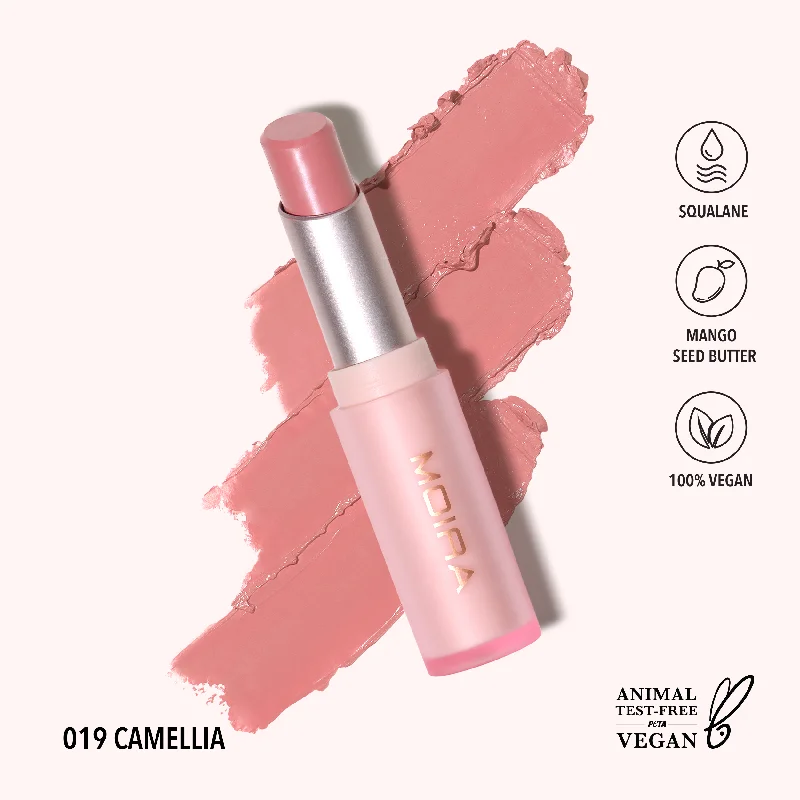 Creamy lipstick for chapped lips-Signature Lipstick (019, Camellia)