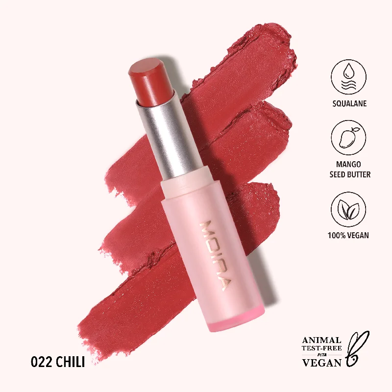 Cheap lipstick with vibrant finish-Signature Lipstick (022, Chili)