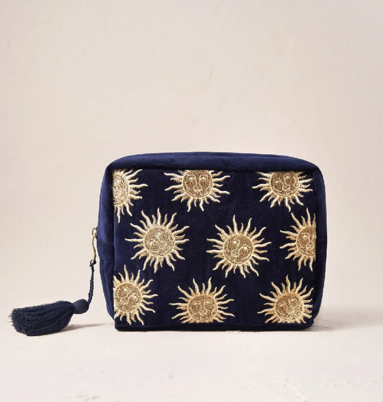 Cosmetic bag for daily leather-Sun Goddess Wash Bag