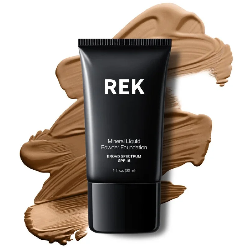 Liquid foundation for wedding makeup-Sunlit Beige | Mineral Liquid Powder Foundation with SPF 15 | REK Cosmetics