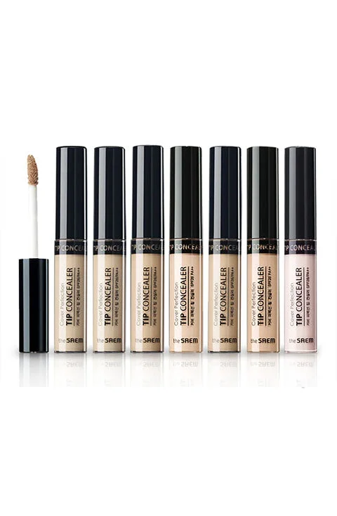 Concealer for oily complexion concealing effect-[the SAEM] Cover Perfection Tip Concealer(6.5g / 0.23fl.oz)- 9 Colors