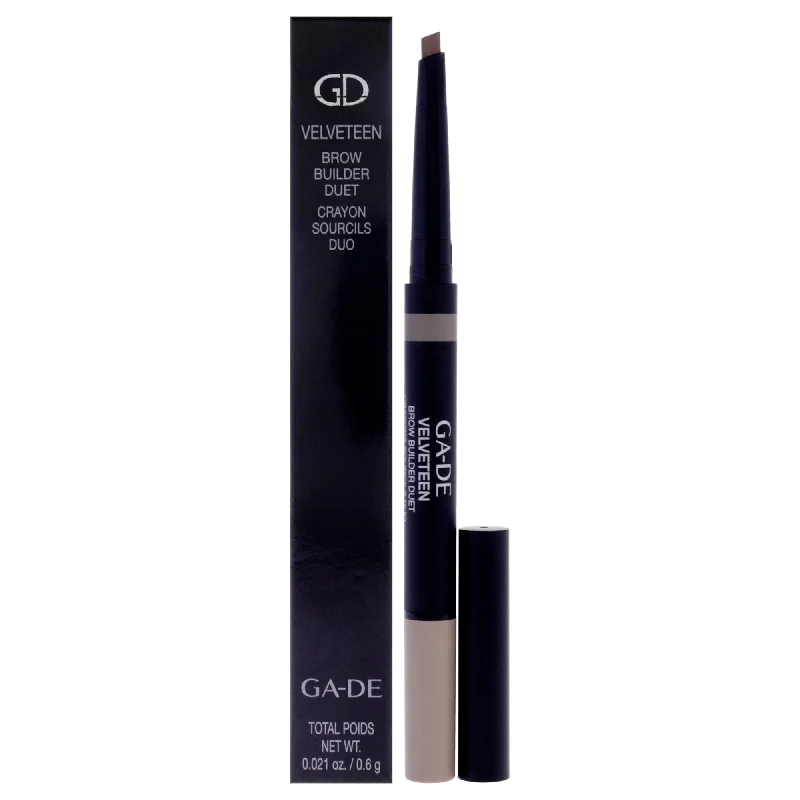 Eyebrow Pencil with elastic grips-Velveteen Brown Builder Duet - 22 Taupe by GA-DE for Women - 0.02 oz Eyebrow Pencil