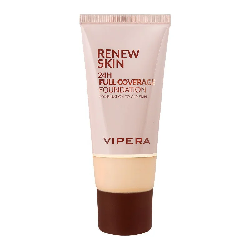 Liquid foundation for fair texture-Vipera Renew Skin Full Coverage Foundation Oily And Combination Skin - 03 Soft