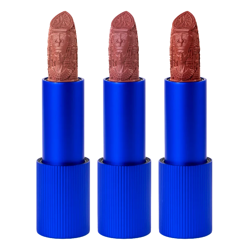 Top lipstick for subtle looks-Whats Up Beauty - Egyptian Queen Lipsticks (Eye of Ra, Seba, Ankh)